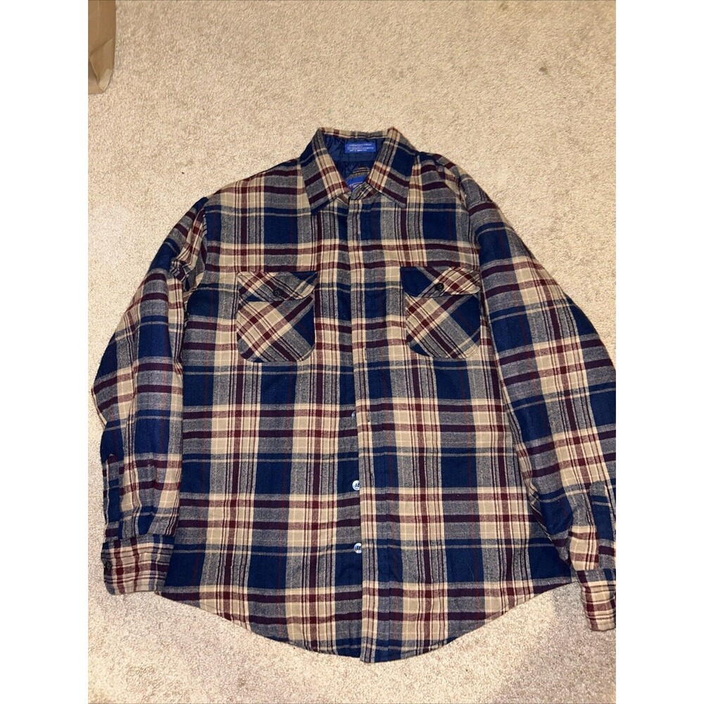 Vintage Men’s Windbreaker Brand Flannel Button Down Size XL
